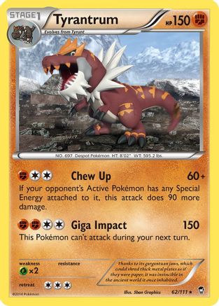 Tyrantrum 62/111 - Furious Fists Reverse Holofoil - Single Cards