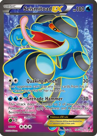 Seismitoad-EX 106/111 - Furious Fists Holofoil - Single Cards