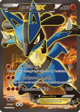 Lucario-EX 107/111 - Furious Fists Holofoil - Single Cards