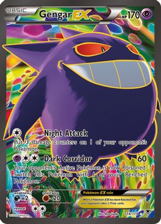 Gengar EX (114 Full Art) 114/119 - Phantom Forces Holofoil - Single Cards