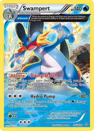 Swampert 36/160 - Primal Clash Reverse Holofoil - Single Cards