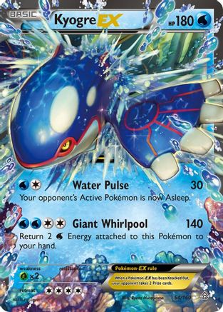 Kyogre-EX 54/160 - Primal Clash Holofoil - Single Cards