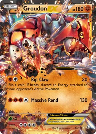 Groudon-EX 85/160 - Primal Clash Holofoil - Single Cards