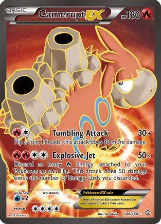 Camerupt EX (146 Full Art) 146/160 - Primal Clash Holofoil - Single Cards