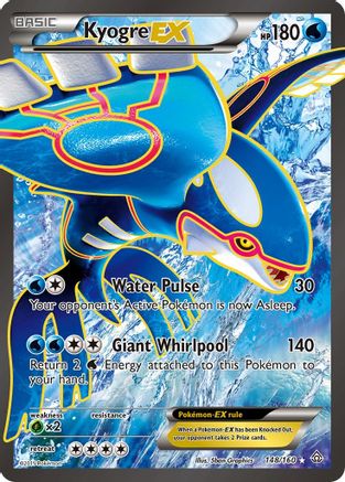Kyogre-EX 148/160 - Primal Clash Holofoil - Single Cards