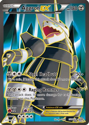 Aggron EX (Full Art) 153/160 - Primal Clash Holofoil - Single Cards