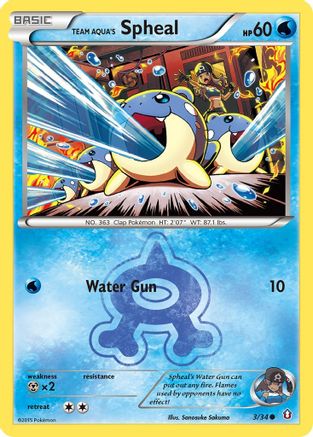 Team Aqua's Spheal 3/34 - Double Crisis Reverse Holofoil - Single Cards