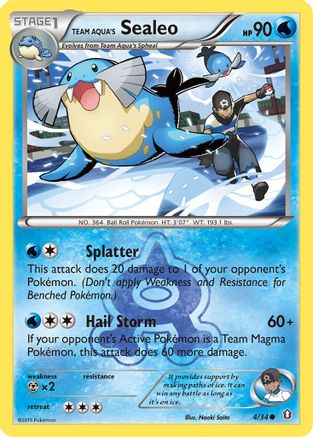 Team Aqua's Sealeo 4/34 - Double Crisis Reverse Holofoil - Single Cards