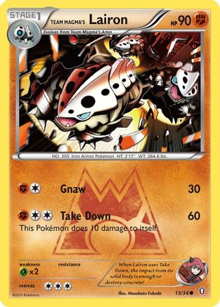 Team Magma's Lairon 13/34 - Double Crisis Reverse Holofoil - Single Cards