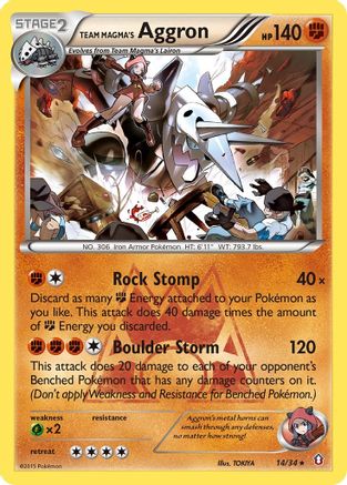 Team Magma's Aggron 14/34 - Double Crisis Holofoil - Single Cards