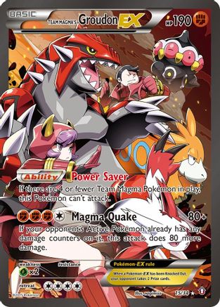 Team Magma's Groudon-EX 15/34 - Double Crisis Holofoil - Single Cards