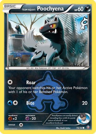 Team Aqua's Poochyena 16/34 - Double Crisis Reverse Holofoil - Single Cards