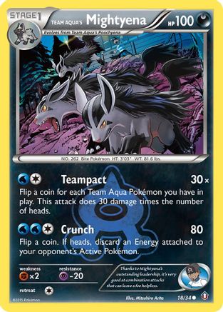 Team Aqua's Mightyena 18/34 - Double Crisis Reverse Holofoil - Single Cards