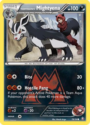 Team Magma's Mightyena 19/34 - Double Crisis Reverse Holofoil - Single Cards