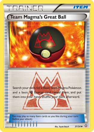 Team Magma's Great Ball 31/34 - Double Crisis Reverse Holofoil - Single Cards
