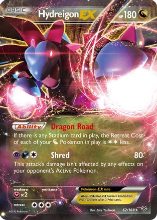 Hydreigon-EX 62/108 - Roaring Skies Holofoil - Single Cards