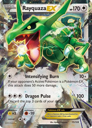 Rayquaza-EX 75/108 - Roaring Skies Holofoil - Single Cards