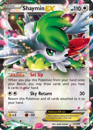 Shaymin-EX 77/108 - Roaring Skies Holofoil - Single Cards