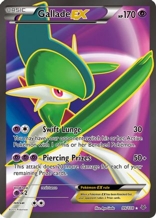 Gallade EX (99 Full Art) 99/108 - Roaring Skies Holofoil - Single Cards