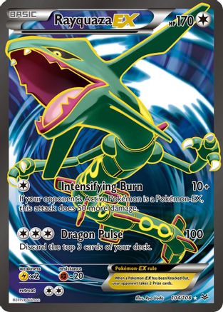Rayquaza EX (104 Full Art) 104/108 - Roaring Skies Holofoil - Single Cards