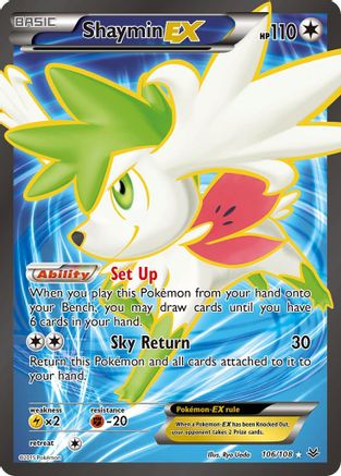Shaymin EX (106 Full Art) 106/108 - Roaring Skies Holofoil - Single Cards