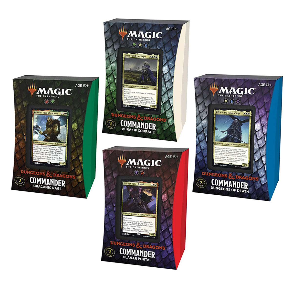 Magic Dungeons & Dragons Adventures in the Forgotten Realms Commander Decks (Set of 4) MTG D&D - Trading Card Games