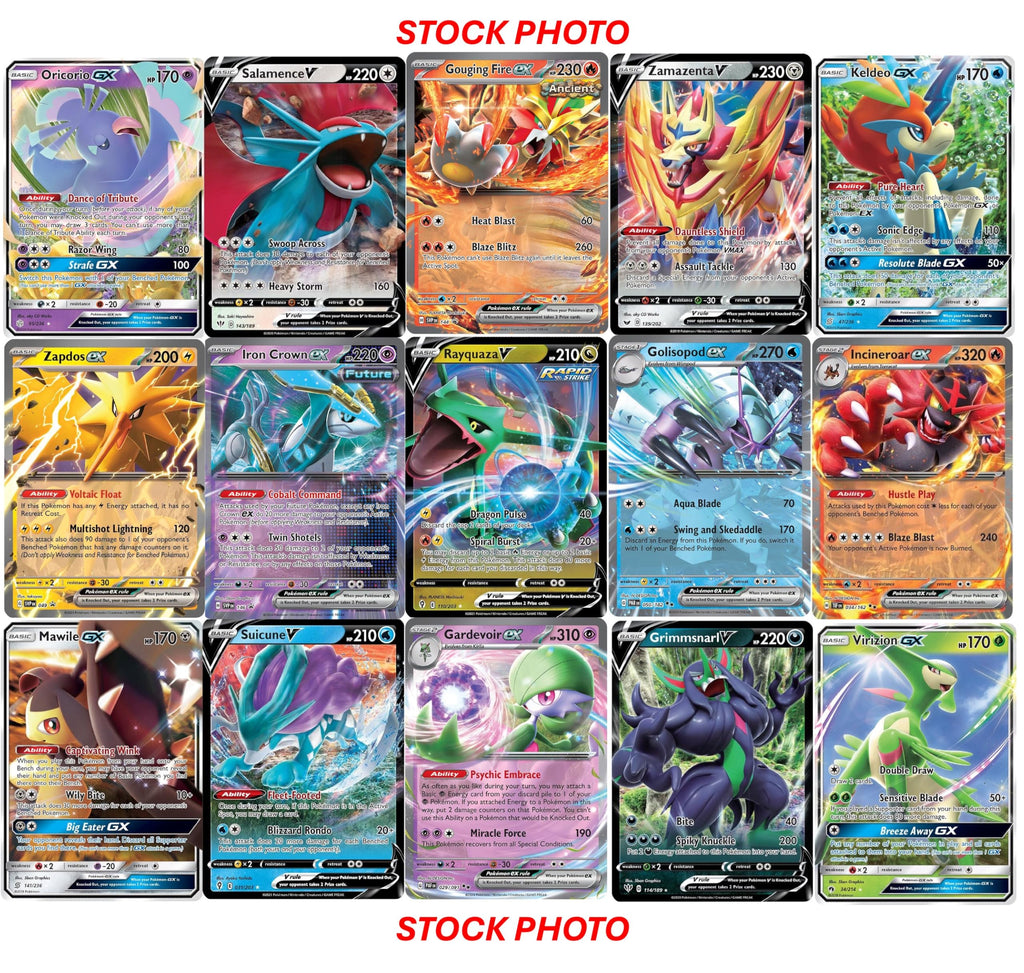 Pokemon TCG: 1 Authentic Factory Sealed Booster Pack and 1 Ultra Rare (V, EX, GX, VMAX, VSTAR, Etc.) + 1 Bonus Holofoil Card - 5