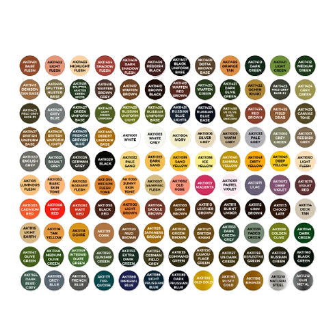 AK Interactive 3 Gen Acrylics Briefcase 120 Best Colours for Figures - Paints - 2