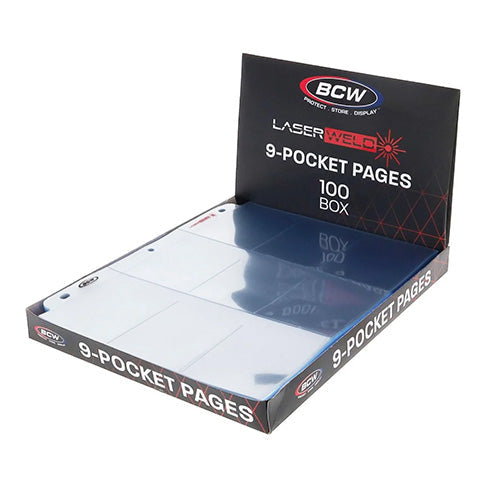 BCW LaserWeld 9-Pocket Pages 100ct Box - Pages