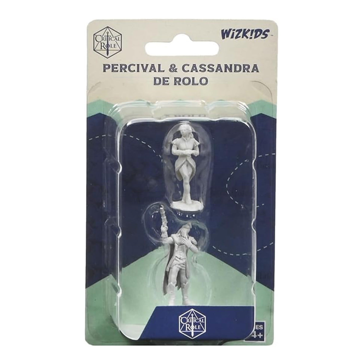 Critical Role Unpainted Miniatures Percival & Cassandra de Rolo - Miniatures
