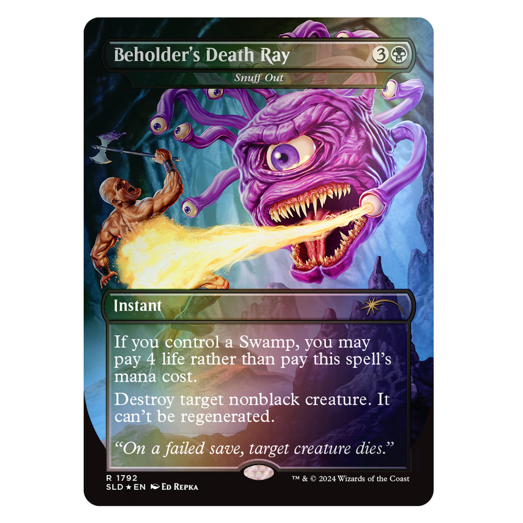 Magic Secret Lair x Dungeons & Dragons Death Is in the Eyes of the Beholder II Foil Edition - Trading Card Games - 3