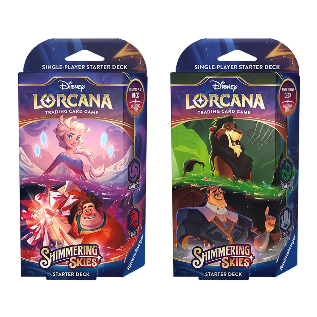 Disney Lorcana TCG Shimmering Skies Starter Set (Pair) - Trading Card Games