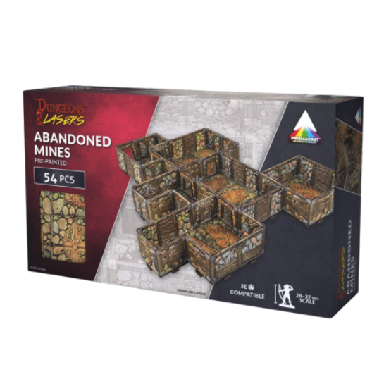 Dungeons & Lasers Abandoned Mines Prismacast Pre-Painted Terrain - Miniatures