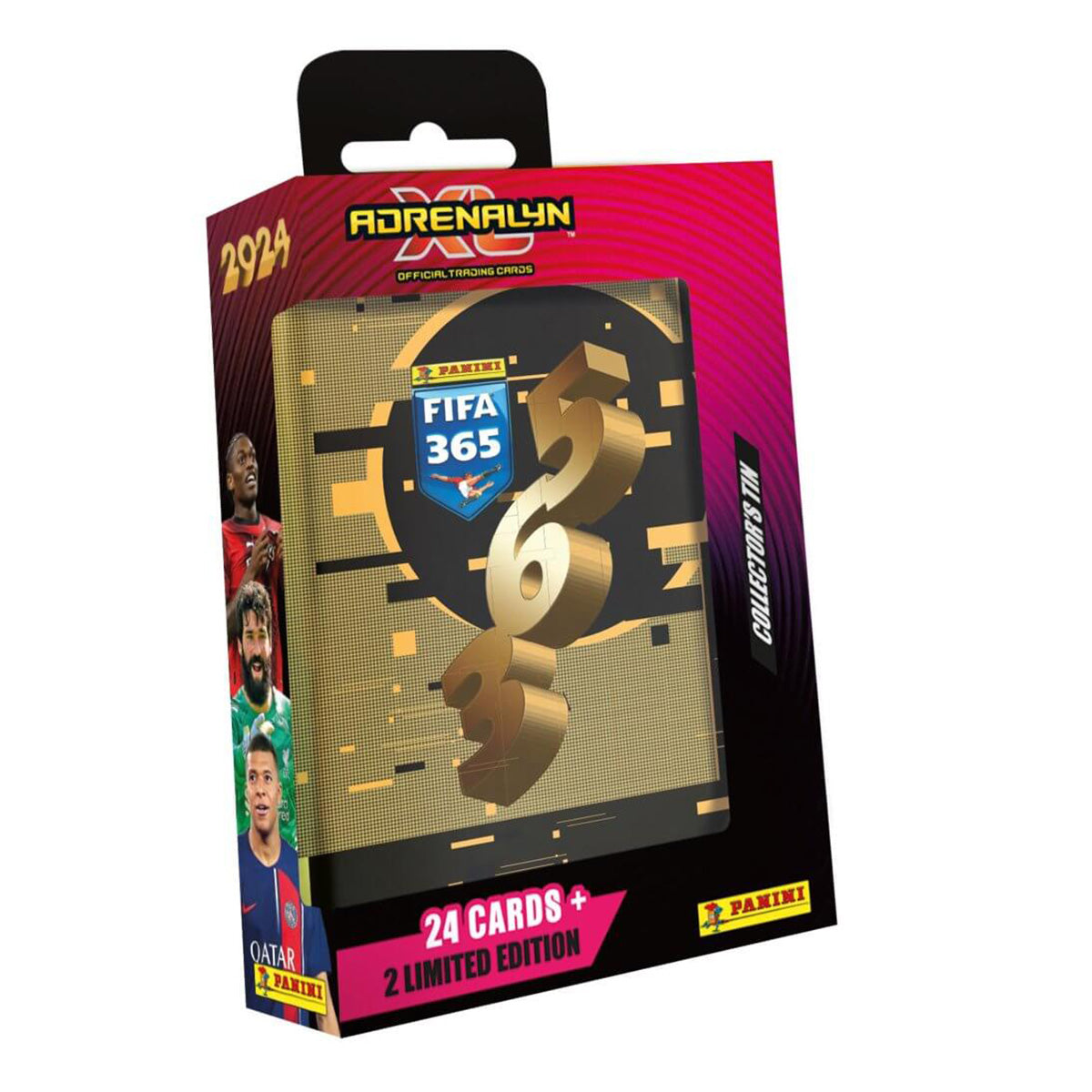 FIFA 365 Adrenalyn 2024 Soccer Pocket Tin Box - Sports Cards
