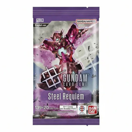 Gundam Card Game GD03  Steel Requiem Single Booster Pack - Trading Card Games