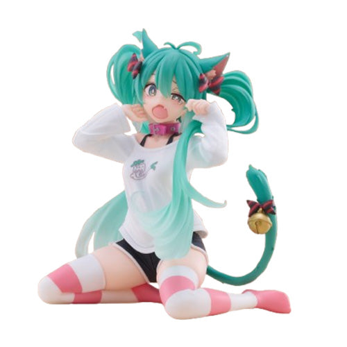Hatsune Miku Desktop Cute Figure (Cat Ear T Shirt Version) (re-run) - Statues & Figures - 4