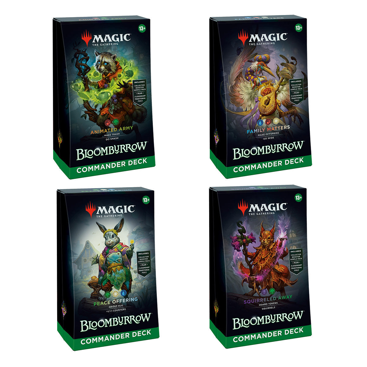 Magic Bloomburrow Commander Decks (Set of 4) - Trading Card Games