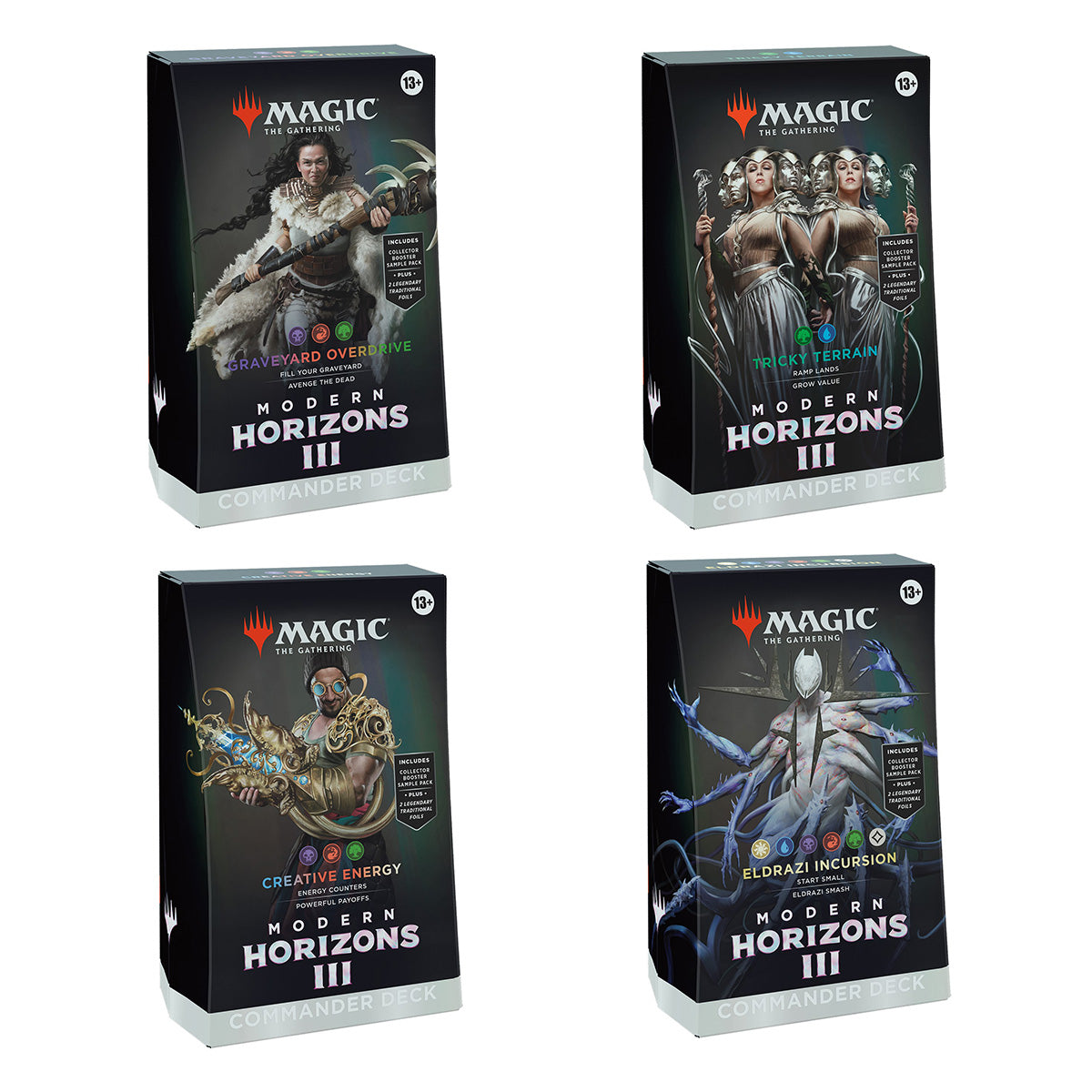 Magic Modern Horizons 3 Commander Decks (Set of 4) - Trading Card Games
