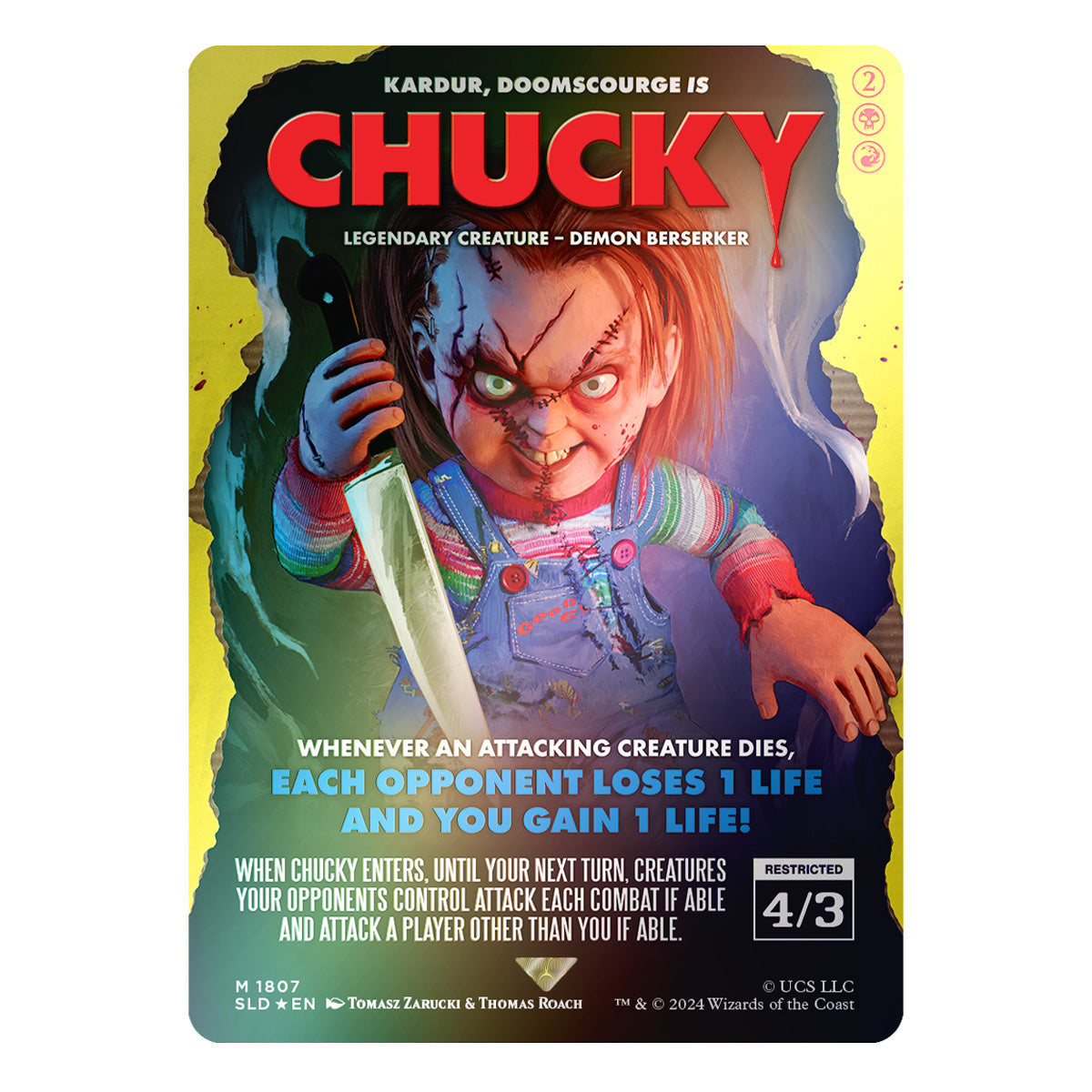 Magic Secret Lair Camp Totally Safe Drop Chucky Foil Edition - Trading Card Games - 2