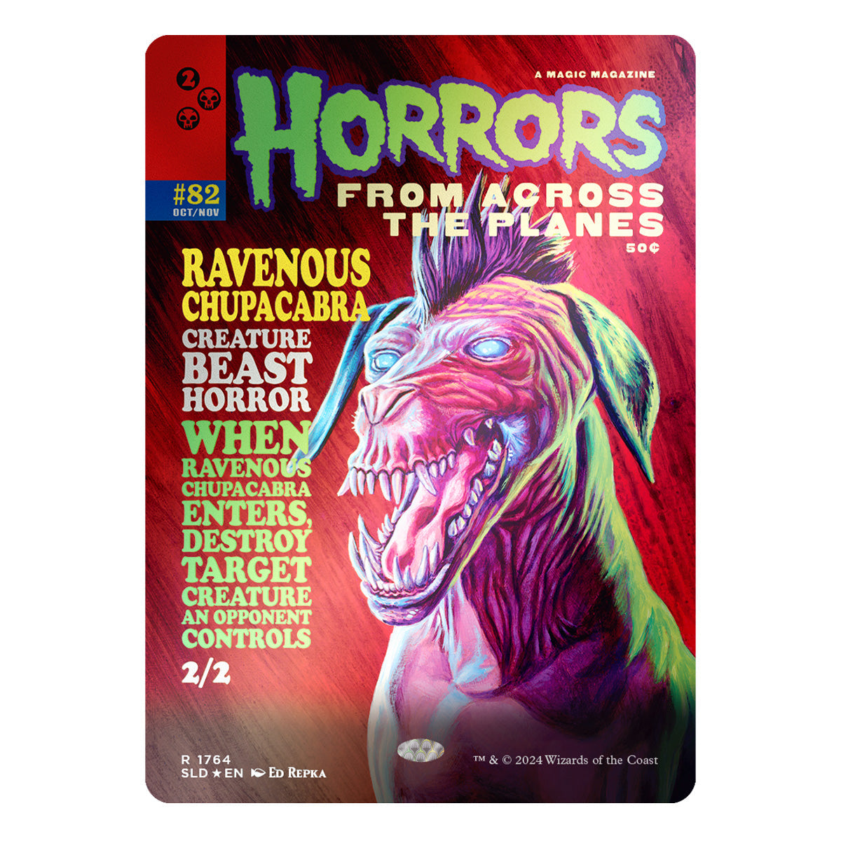 Magic Secret Lair Camp Totally Safe Drop Monstrous Magazines Foil Edition - Trading Card Games - 3
