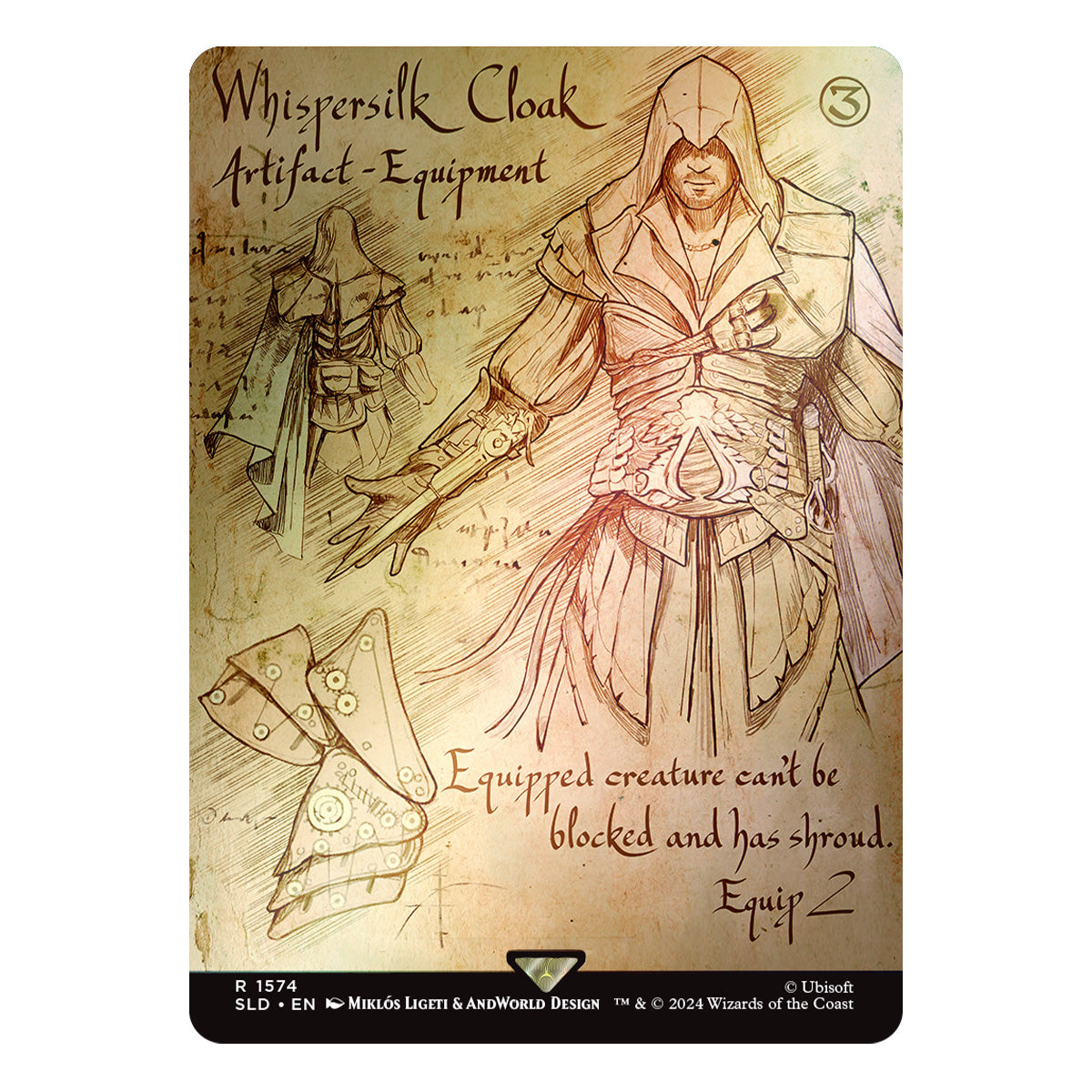 Magic Secret Lair x Assassin’s Creed  Da Vinci’s Designs Foil Edition - Trading Card Games - 6