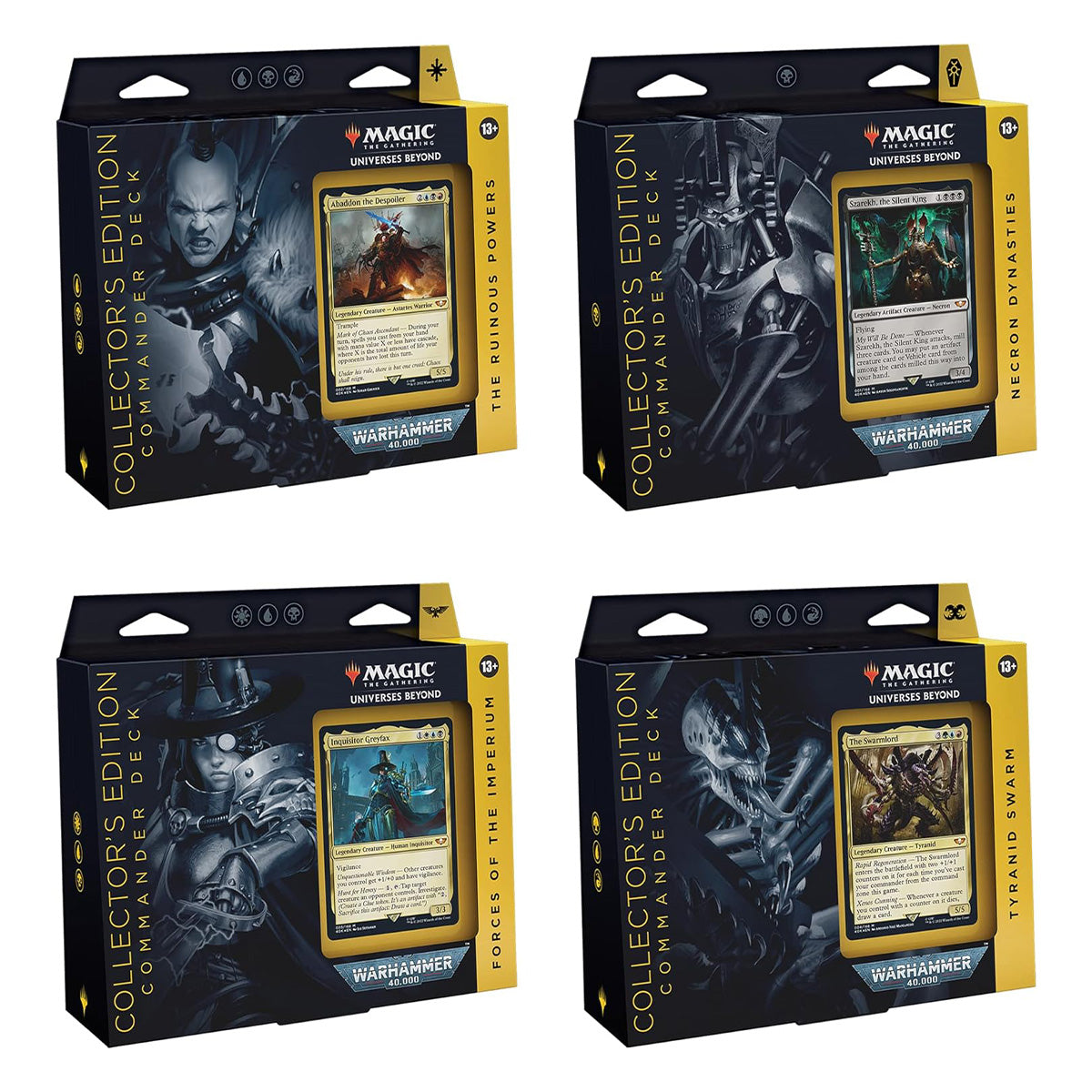 Magic Warhammer 40,000 Universes Beyond Commander Decks Collectors Edition (Set of 4) - Trading Card Games