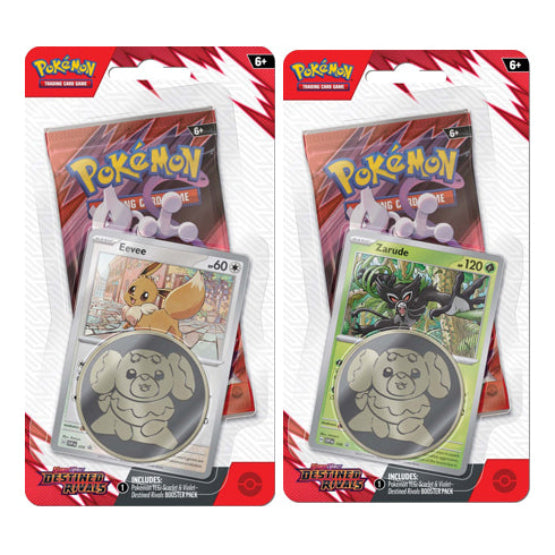 Scarlet & Violet Destined Rivals Checklane Blisters (Pair) POKEMON TCG - Trading Card Games