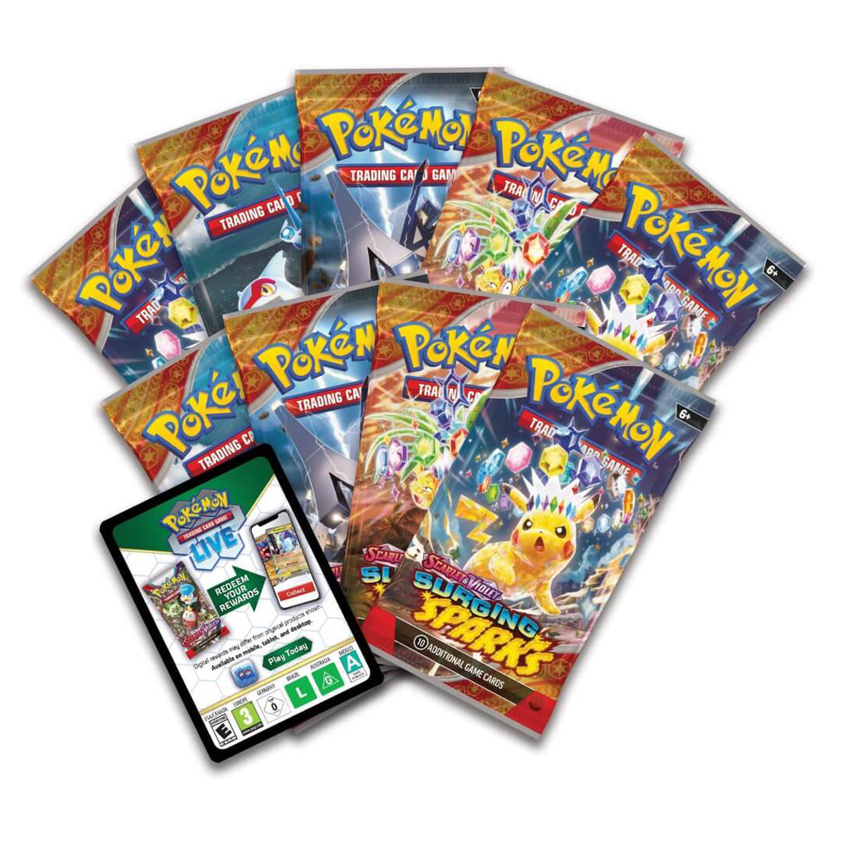 POKEMON TCG Scarlet & Violet Surging Sparks Elite Trainer Box - Trading Card Games - 7