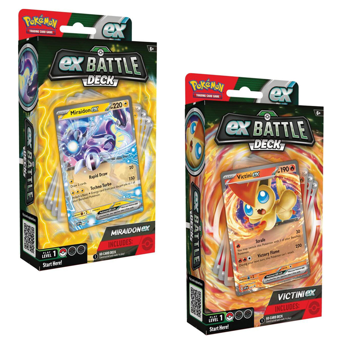 POKEMON TCG Victini & Miraidon ex Battle Decks (Pair) - Trading Card Games