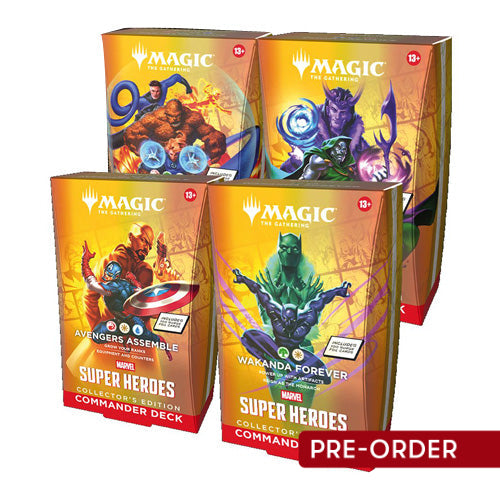 Magic Marvel Super Heroes Collector Commander Deck (Set of 4) - Trading Card Games