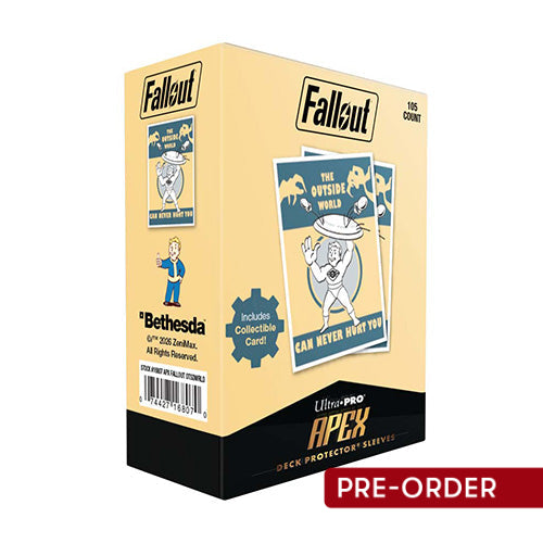 Ultra Pro Fallout Vault Boy The Outside World 105ct Apex Deck Protector Sleeves - Sleeves