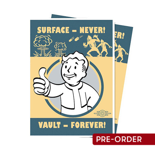 Ultra Pro Fallout Vault Boy Surface-Never! Vault-Forever! 105ct Apex Deck Protector Sleeves - Sleeves