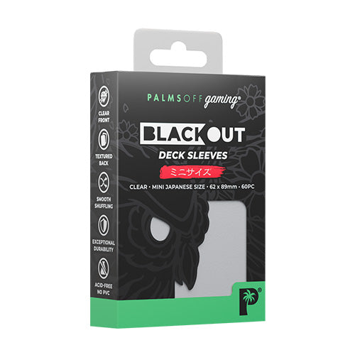 Palms Off Japanese 60pc Blackout Deck Sleeves - Clear - Sleeves