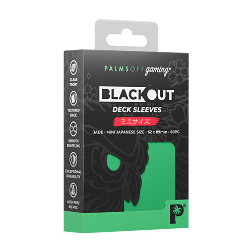 Palms Off Japanese 60pc Blackout Deck Sleeves - Jade - Sleeves